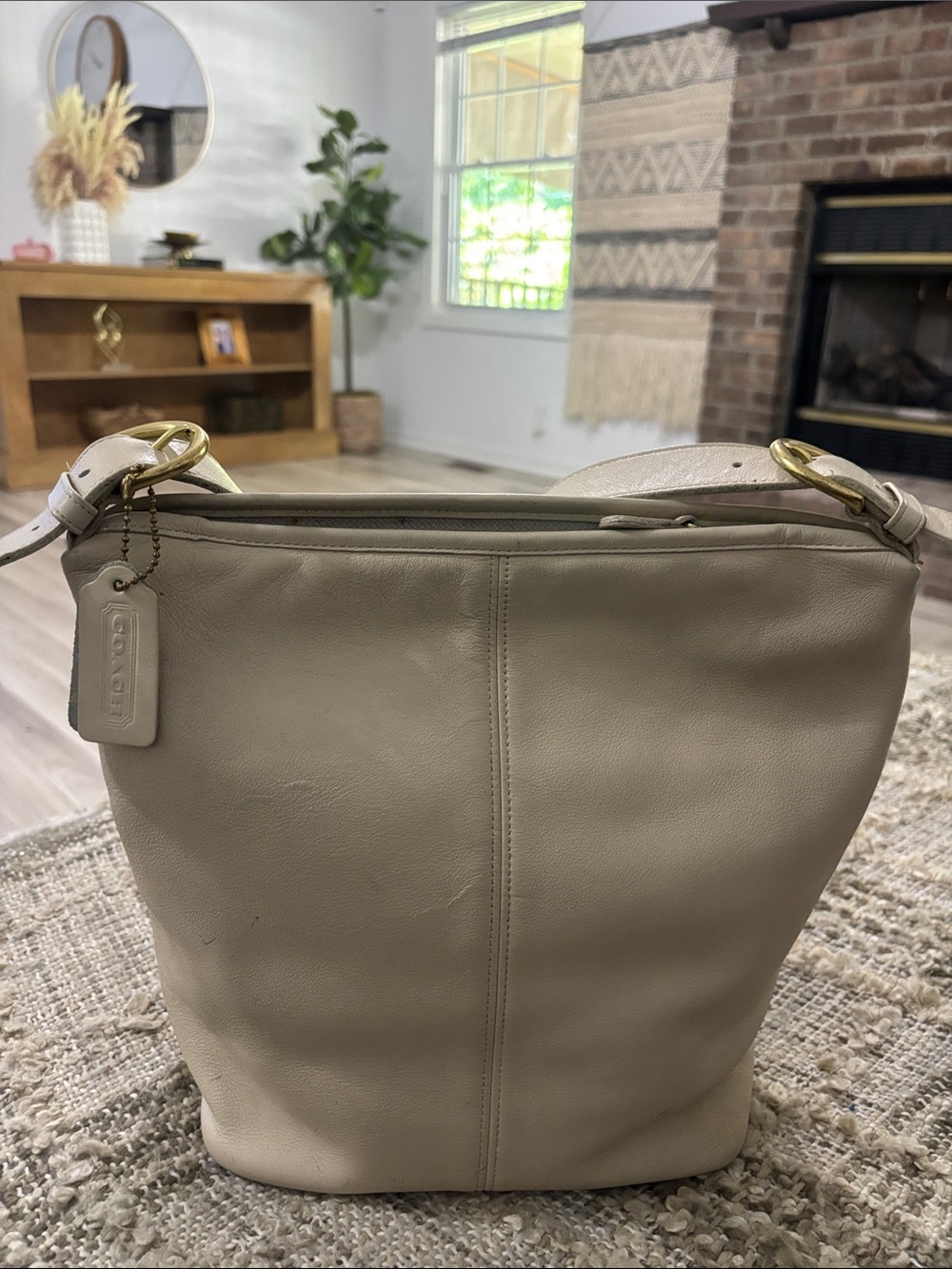 Vintage Coach Beekler Bucket bag Bone Color